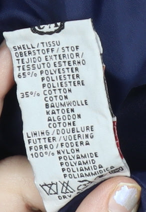 Clockhouse Women's Blue Trench Coat S Long Belted Classic Workwear