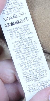 Primark Women’s Beige Long Overcoat Size 8 Classic Buttoned