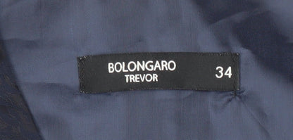 Bolongaro Trevor Men’s Blue Floral Suit Waistcoat Size 34 Formal