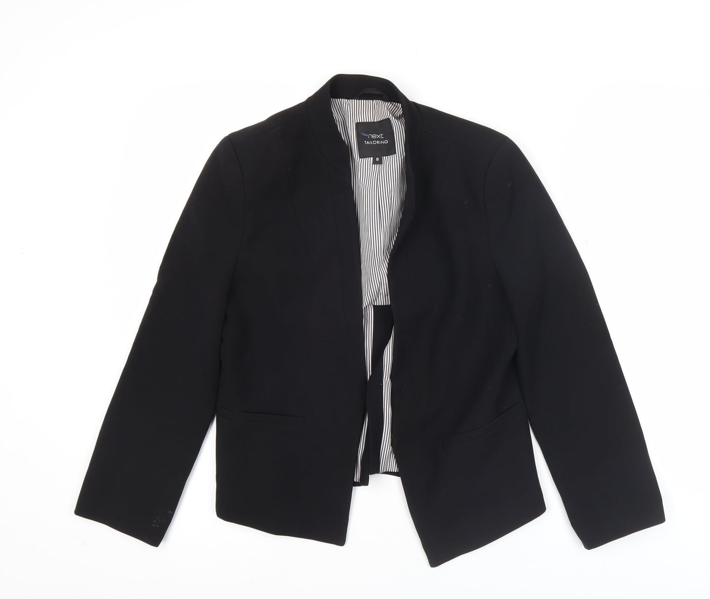 Next Women Black Tailored Blazer Jacket Size 8 Slim Fit Workwear
