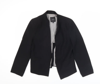 Next Women Black Tailored Blazer Jacket Size 8 Slim Fit Workwear