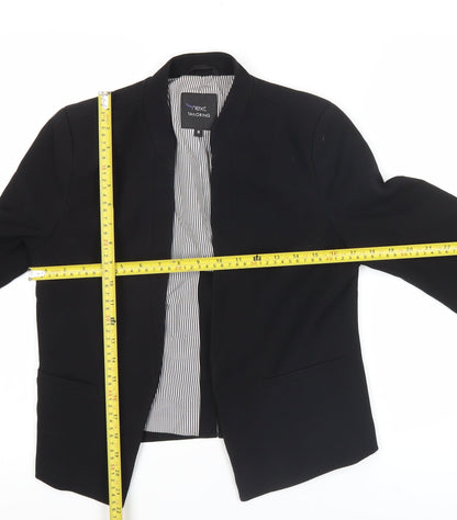 Next Women Black Tailored Blazer Jacket Size 8 Slim Fit Workwear