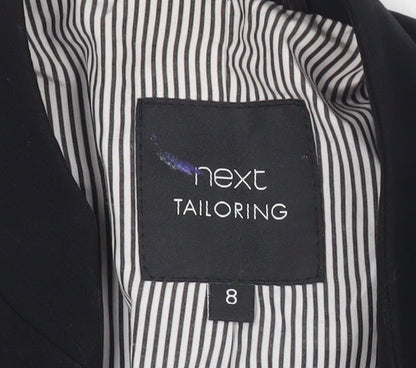 Next Women Black Tailored Blazer Jacket Size 8 Slim Fit Workwear