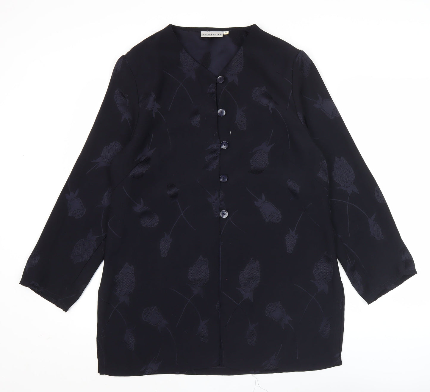 Womens UK Size M Janique Black Tunic Blouse