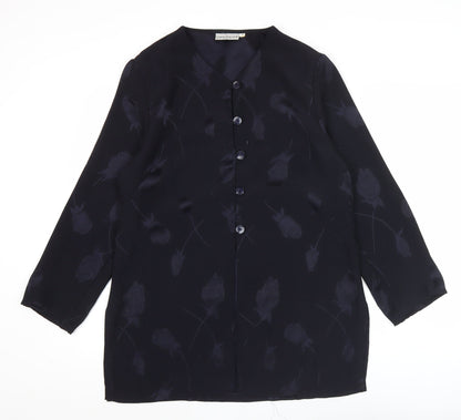 Womens UK Size M Janique Black Tunic Blouse