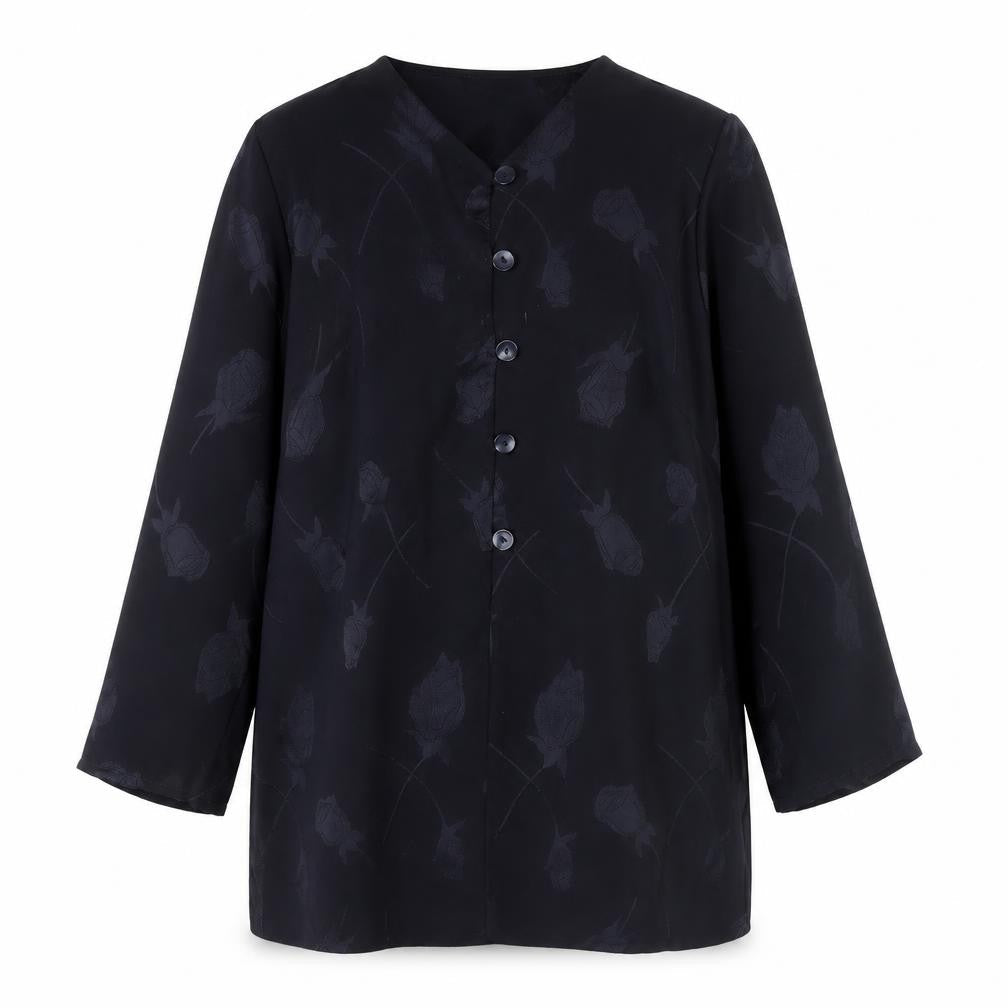 Womens UK Size M Janique Black Tunic Blouse