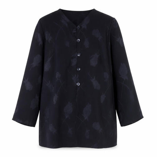 Womens UK Size M Janique Black Tunic Blouse
