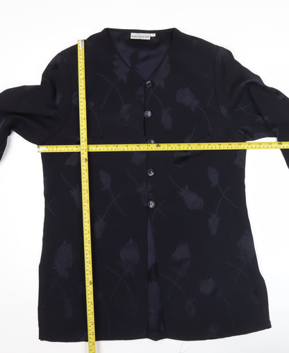 Womens UK Size M Janique Black Tunic Blouse