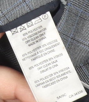 French Connection Men’s Grey Check Blazer Jacket 44R Two-Button Smart