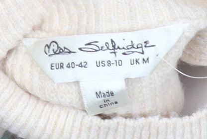 Womens UK Size 12 Miss Selfridge Beige Pullover Jumper