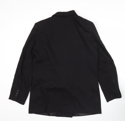 Stradivarius Womens Black Size 12 Double Breasted Blazer Jacket