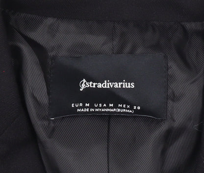 Stradivarius Womens Black Size 12 Double Breasted Blazer Jacket