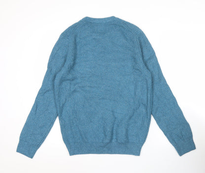 Marks and Spencer Men’s Blue Knit Crew Neck Jumper Size M