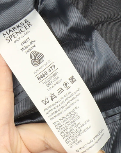Mens UK Size 40 Marks and Spencer Regular Grey Suit Jacket