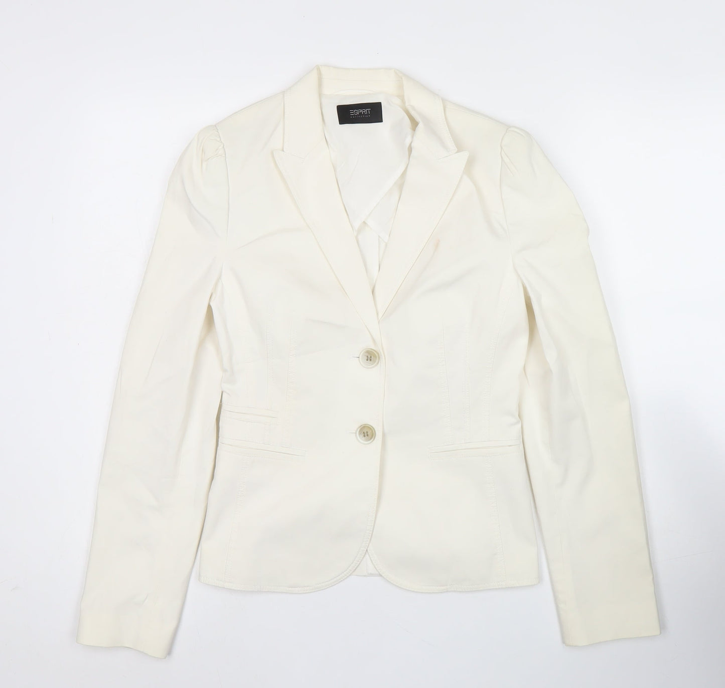 Esprit Women Ivory Slim Fit Suit Jacket UK 6 Notch Lapel