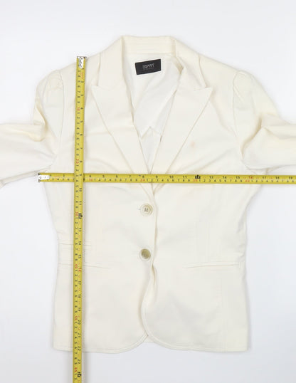 Esprit Women Ivory Slim Fit Suit Jacket UK 6 Notch Lapel