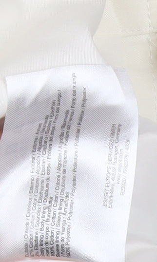 Esprit Women Ivory Slim Fit Suit Jacket UK 6 Notch Lapel