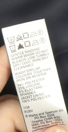 Marks and Spencer Men's Blue Check Blazer Jacket 42R XL Classic Fit