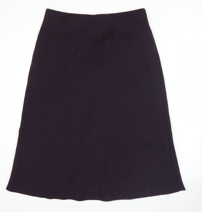 Marks and Spencer Women's Purple A-Line Midi Skirt Size 14