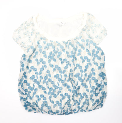 Womens UK Size 16 Rocha John Rocha White Tunic Blouse