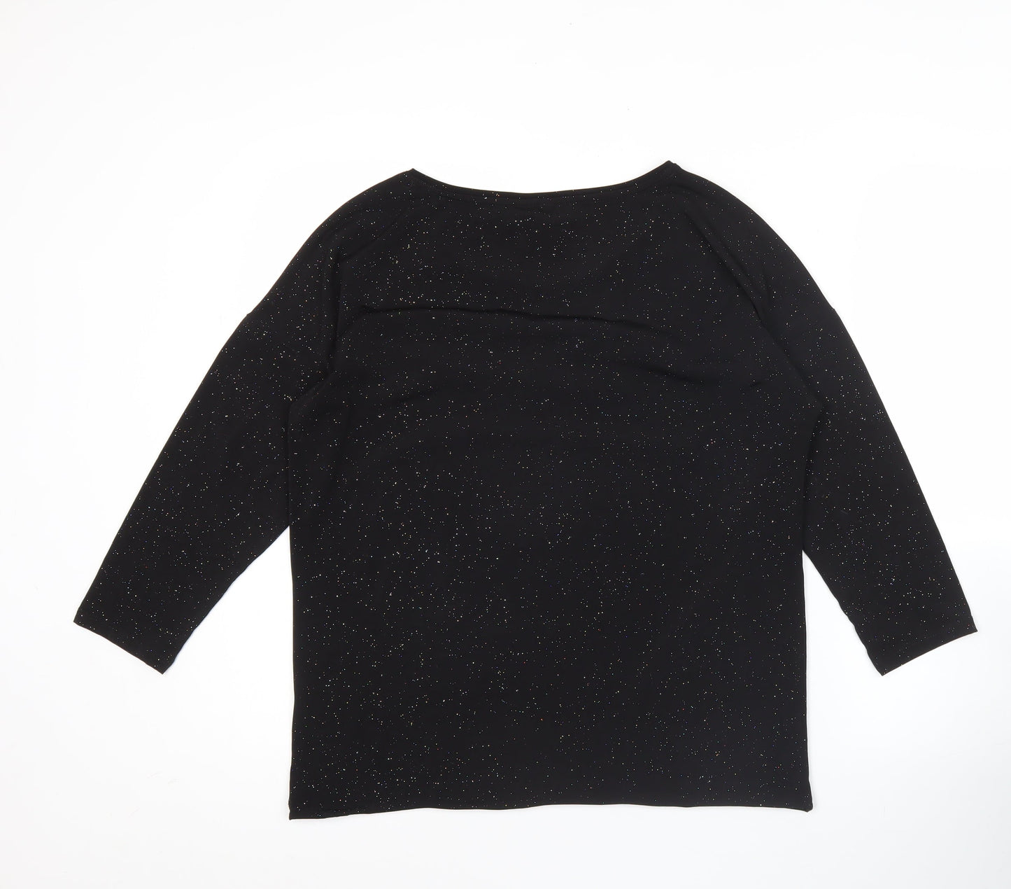 Womens UK Size 12 H&M Black Basic T-Shirt