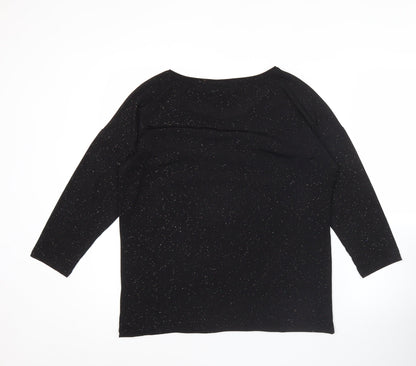 Womens UK Size 12 H&M Black Basic T-Shirt