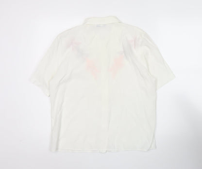 Womens UK Size 12 Hamells Ivory Basic Button-Up