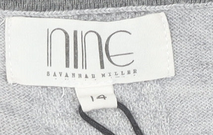 Womens UK Size 14 Nine by Savannah Miller Grey Pullover Jumper