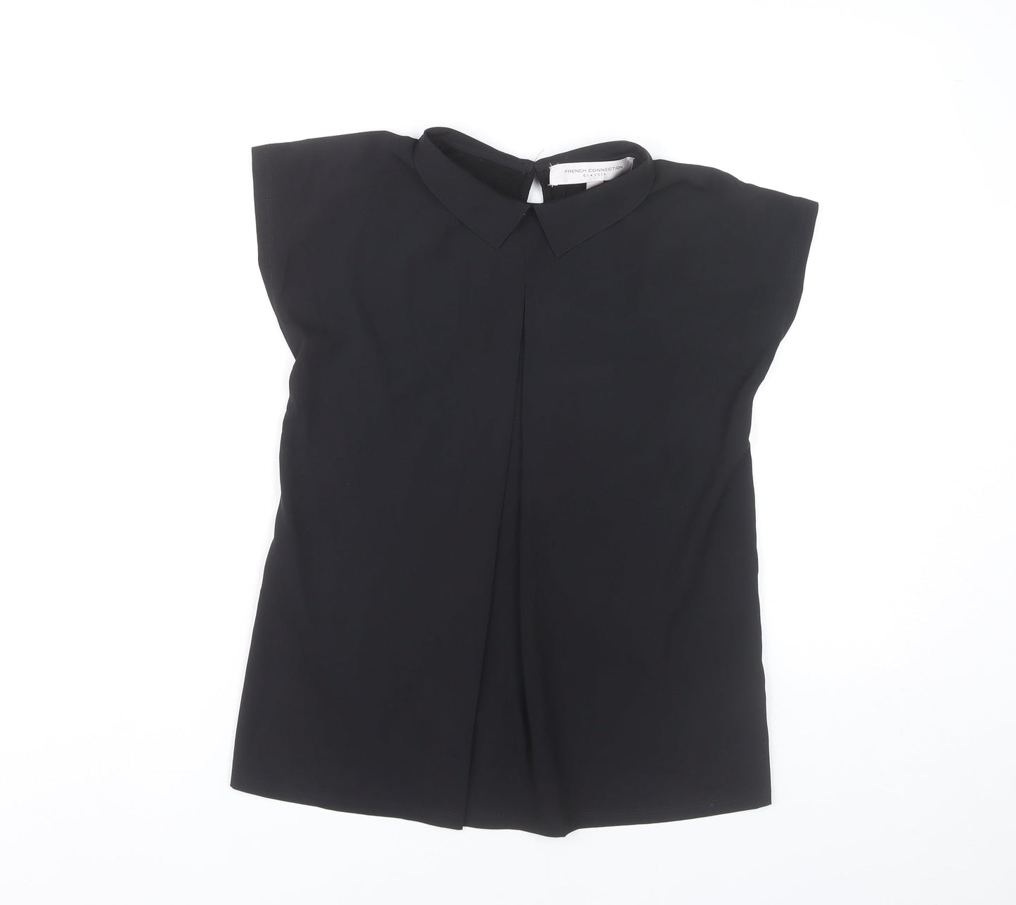 Womens UK Size XS French Connection Black Basic Blouse