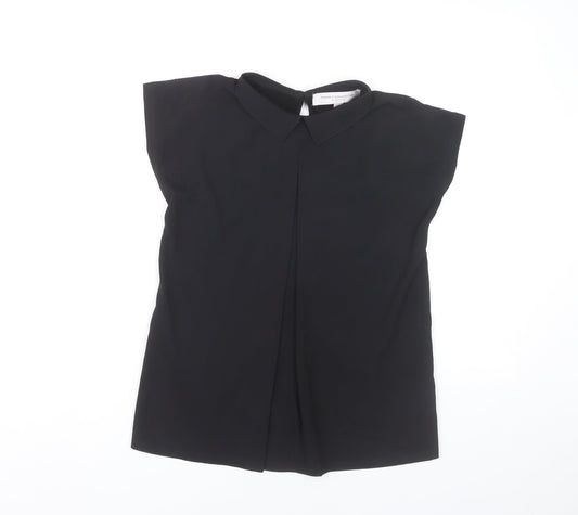 Womens UK Size XS French Connection Black Basic Blouse