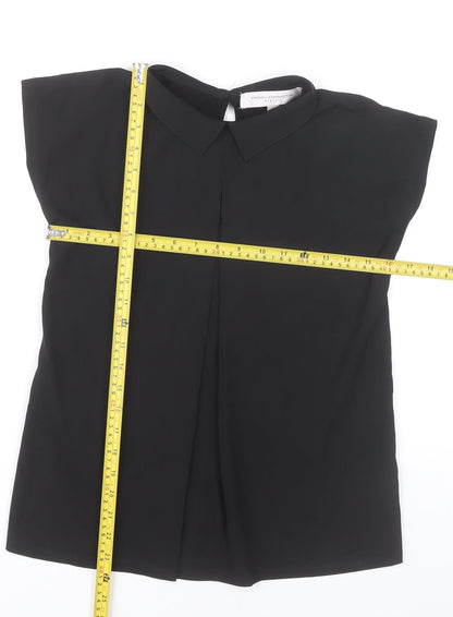 Womens UK Size XS French Connection Black Basic Blouse