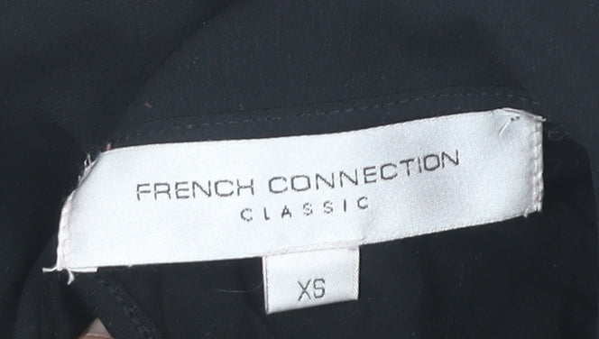 Womens UK Size XS French Connection Black Basic Blouse