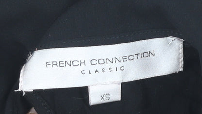 Womens UK Size XS French Connection Black Basic Blouse
