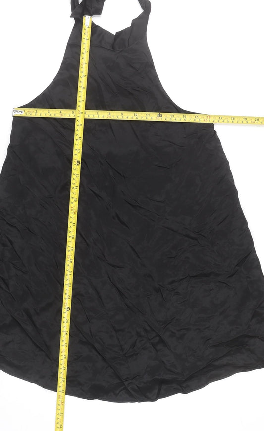 Zara Women’s Black Halter A-Line Dress Size 8 Viscose Knee Length