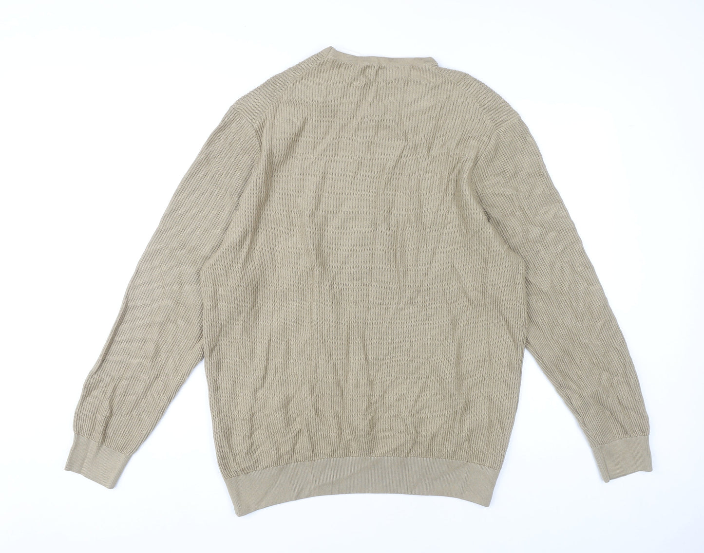 Marks and Spencer Men’s Beige XL Pullover Jumper Cotton Modal
