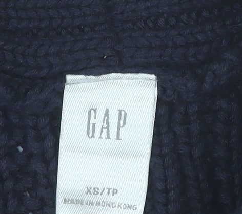 GAP Mens Black XS Cable Knit Cotton Cardigan Jumper
