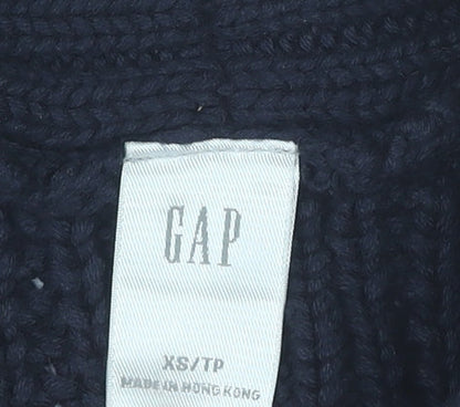 GAP Mens Black XS Cable Knit Cotton Cardigan Jumper