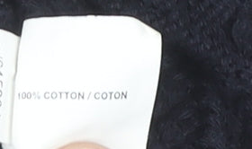 GAP Mens Black XS Cable Knit Cotton Cardigan Jumper