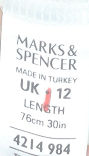 Marks & Spencer Women’s Multicoloured Stripe Knee Length Viscose Skirt Size 12