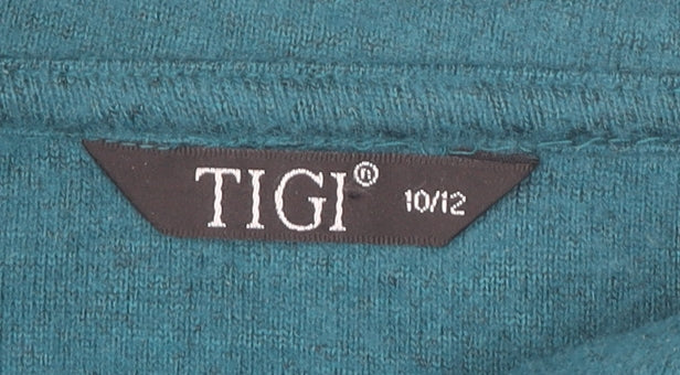 Womens UK Size 10 TIGI Green Cardigan Jumper