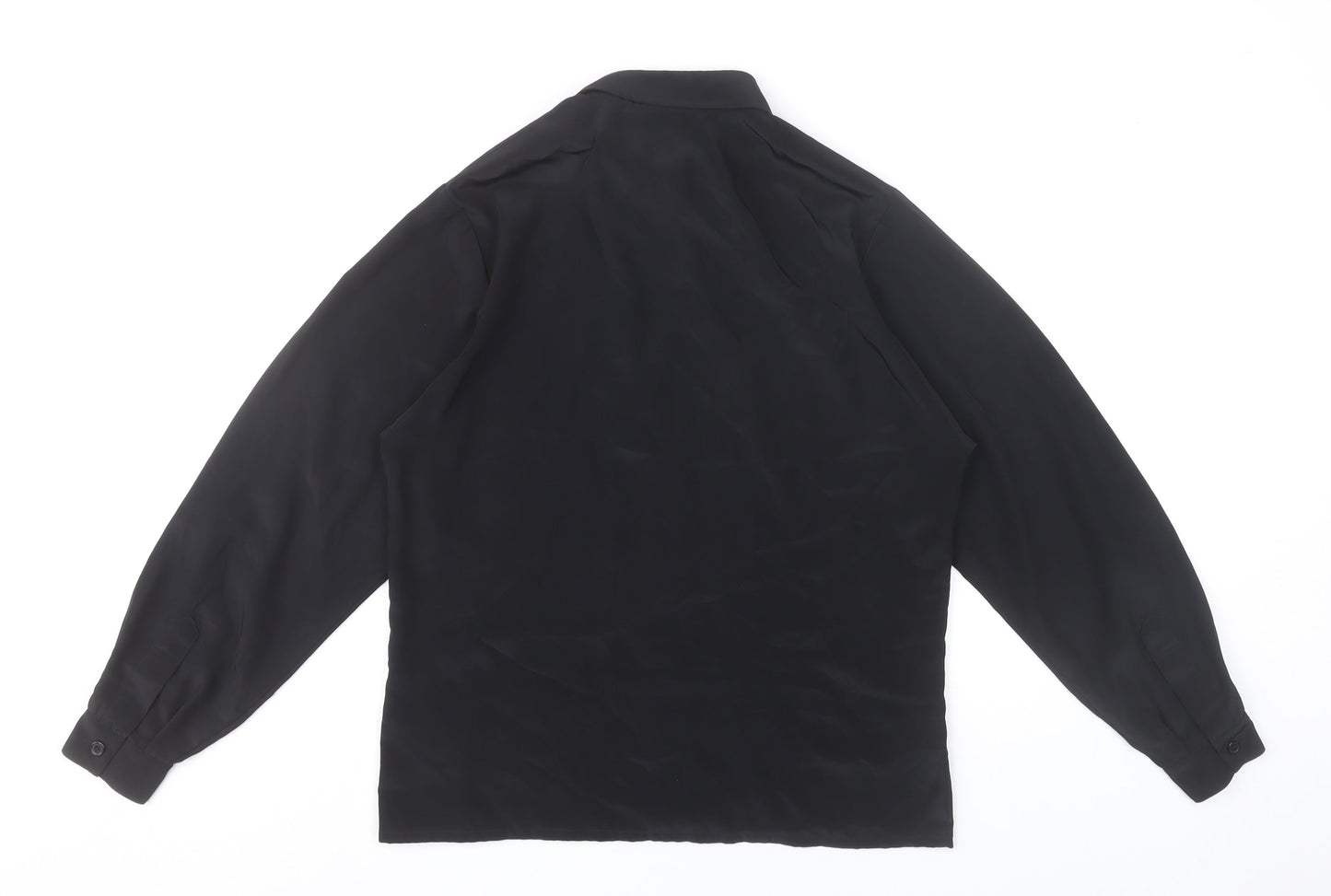 Womens UK Size 8 Precis Black Classic Blouse