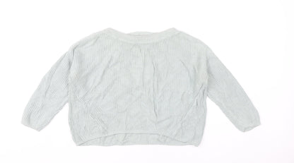 Express Women’s Grey Knit Pullover Jumper Size S Long Sleeve