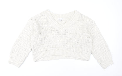 Womens UK Size S Topshop Ivory Pullover Jumper