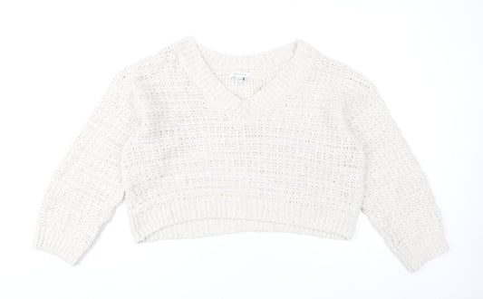 Womens UK Size S Topshop Ivory Pullover Jumper