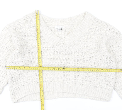 Womens UK Size S Topshop Ivory Pullover Jumper