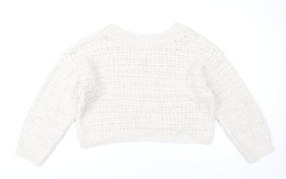 Womens UK Size S Topshop Ivory Pullover Jumper
