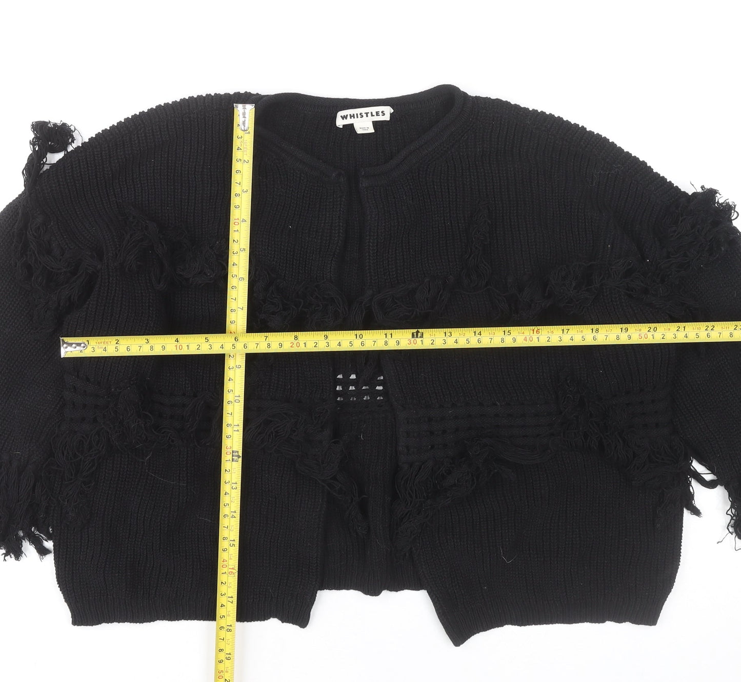 Womens UK Size M Whistles Black Cardigan Jumper