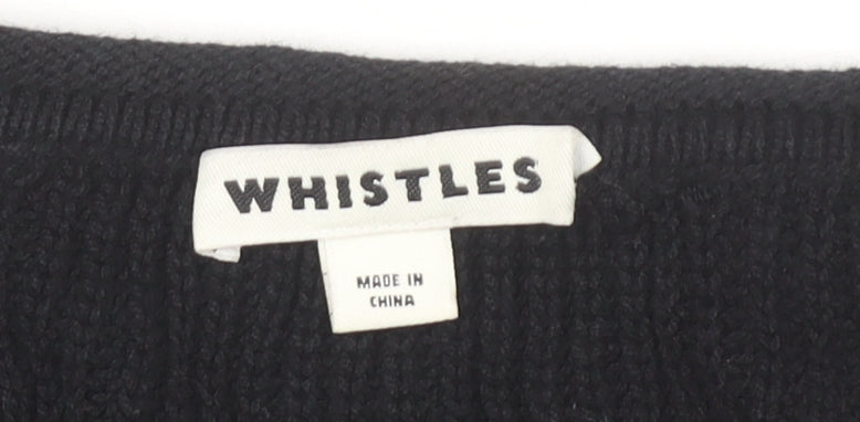 Womens UK Size M Whistles Black Cardigan Jumper