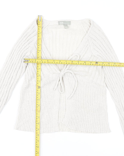 Womens UK Size 14 ASOS Ivory Cardigan Jumper