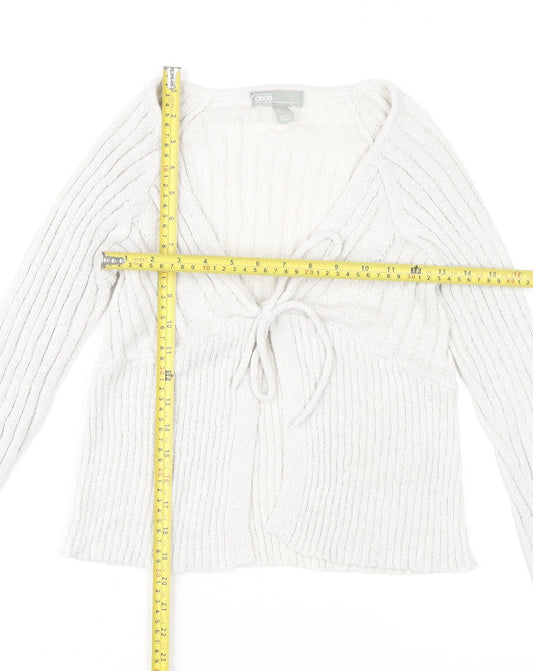 Womens UK Size 14 ASOS Ivory Cardigan Jumper